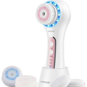 face cleaner with red and blue skin care